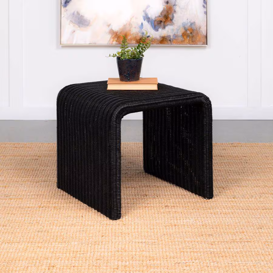 Mesa de centro de ratán tejido Dakar