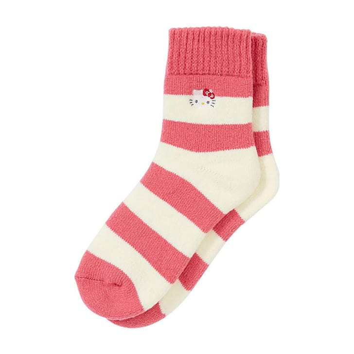 Calcetines de rayas Hello Kitty rosa