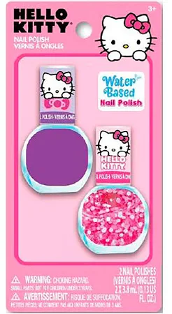 Hello Kitty - Juego de 2 esmaltes de uñas (2,75 x 50 x 5,5 cm)