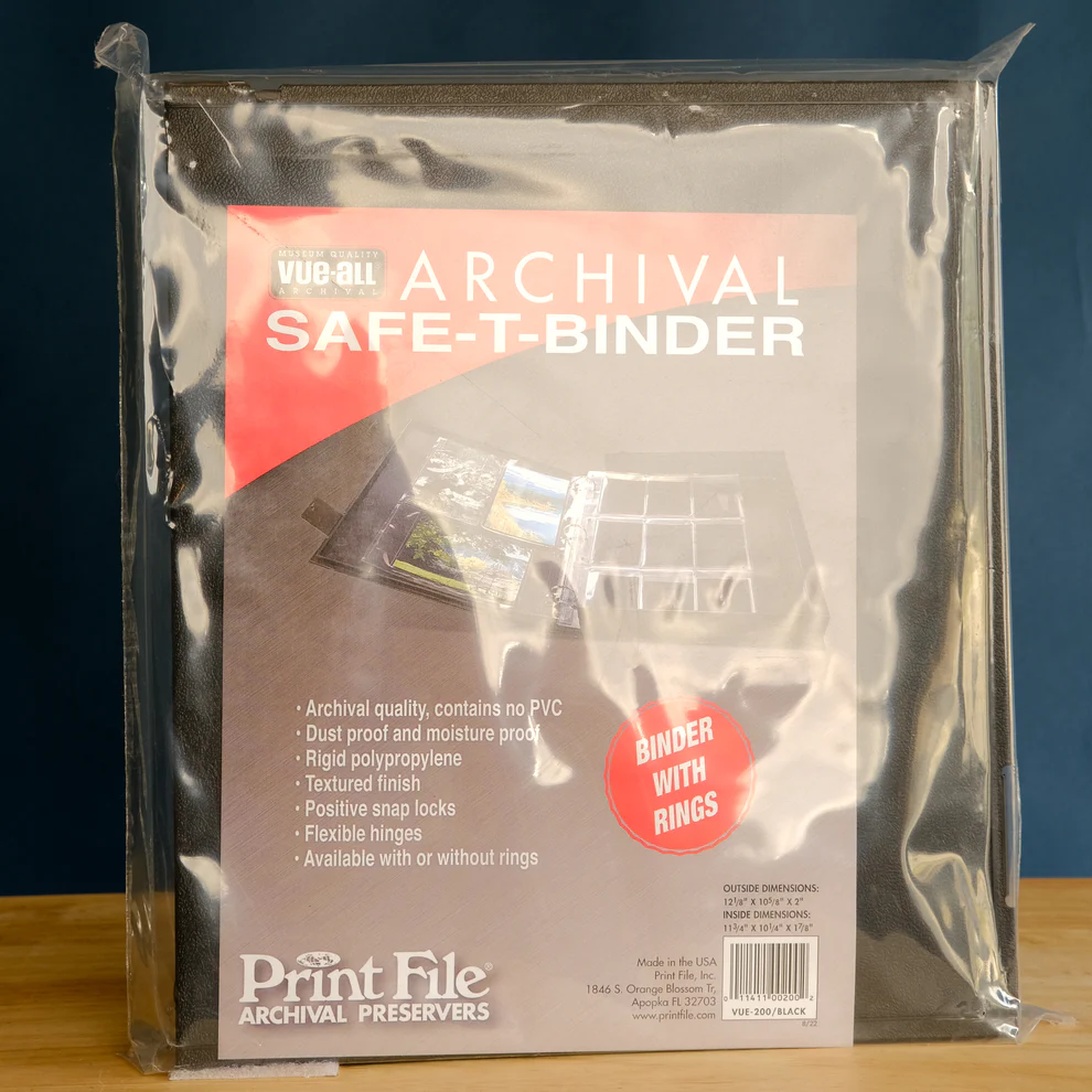 Caja de almacenamiento de películas Vue-All Archival Safe-T-Binder