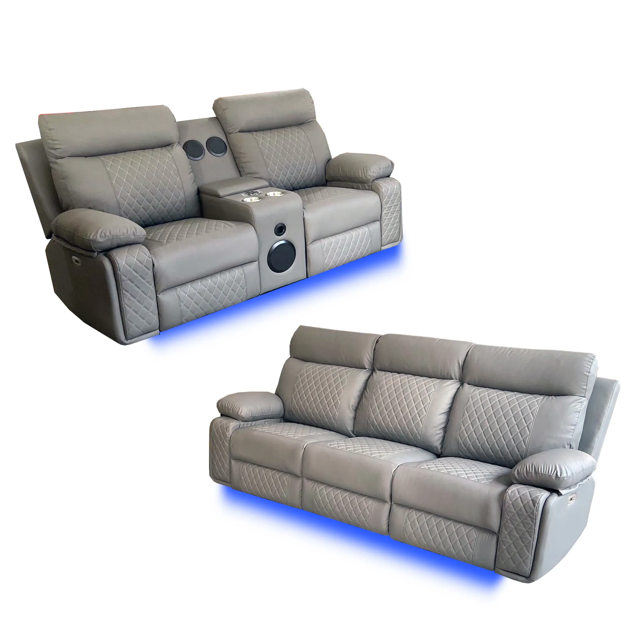 CONJUNTO DE SOFÁS RECLINABLES ELÉCTRICOS