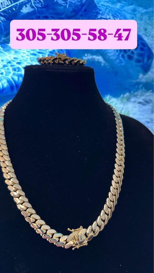 Cadenas cubanas chapadas en oro 14 k -  nuevo