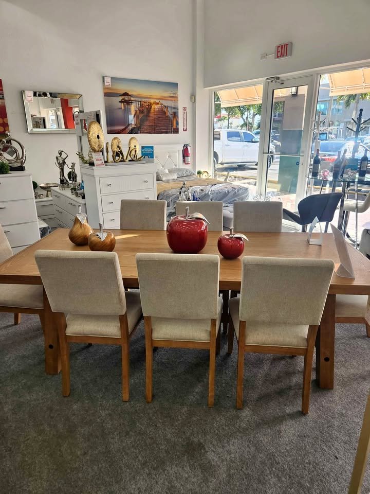 Conjunto de mesa de comedor Graham de 9 piezas - nuevo